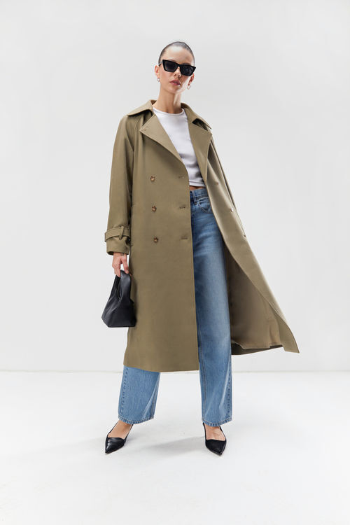 OVERSIZED TRENCH COAT 4.8 star rating 242 Reviews $120.00 Flash Sale -  Selling Fast OW-8188-W Black;Brindle;Dusky Green OW-8188-W $188.00 $120.00